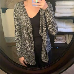 Black and white marled cardigan
